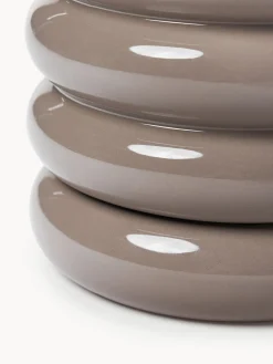 Maceteros|Jarrones></noscript>Westwing Collection Maceta de gres pequeña Rudi, 16 cm Taupe brillante