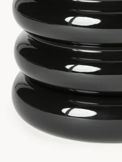 Maceteros|Jarrones></noscript>Westwing Collection Maceta de gres pequeña Rudi, 16 cm Negro brillante