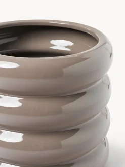 Maceteros|Jarrones></noscript>Westwing Collection Maceta de gres Rudi, 30 cm Gris pardo brillante