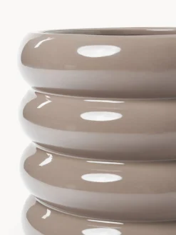 Maceteros|Jarrones></noscript>Westwing Collection Maceta de gres Rudi, 30 cm Gris pardo brillante