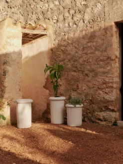 Maceteros|Jarrones>Ferm Living Maceta Rollo, 36 cm Blanco brillante