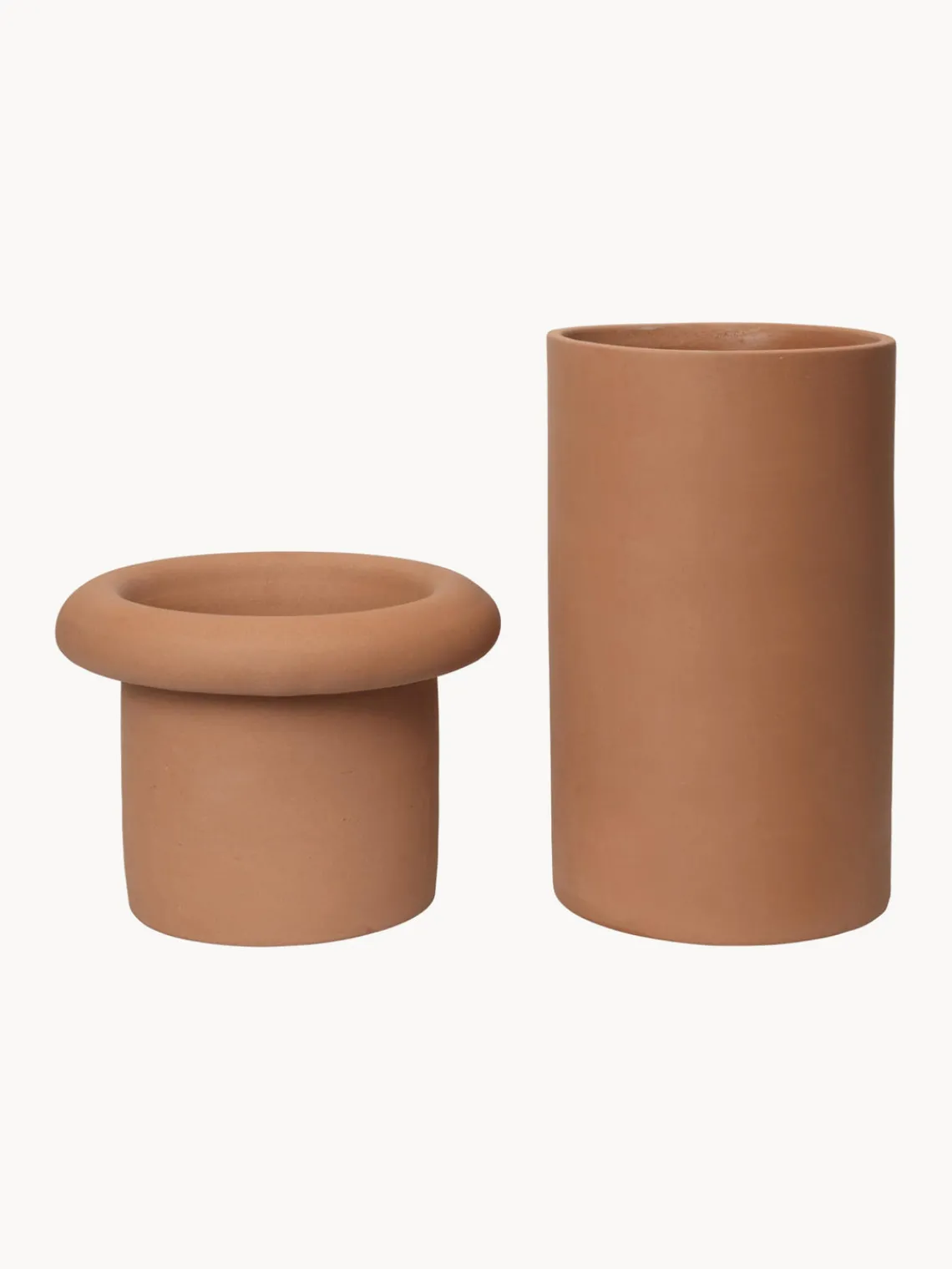 Maceteros|Maceteros De Exterior>Ferm Living Maceta Rollo, 46 cm Terracota mate