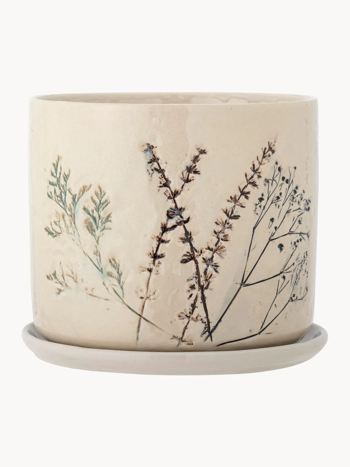 Maceteros|Jarrones>Bloomingville Macetero artesanal con platito Bea