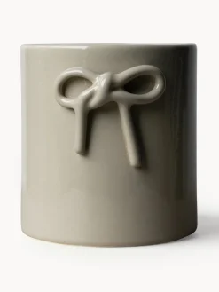 Maceteros|Jarrones>DBKD Macetero de cerámica Bow, 14 cm Beige claro brillante