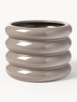 Maceteros|Jarrones>Westwing Collection Macetero de gres Rudi, 23 x 2 cm Taupe