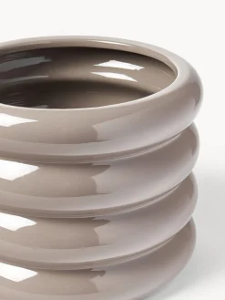 Maceteros|Jarrones>Westwing Collection Macetero de gres Rudi, 23 x 2 cm Taupe