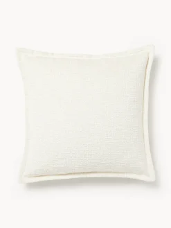 Cojines Decorativos|Cojines Decorativos>Westwing Collection Macetero de gres Rudi, 30 x 9 cm Bouclé blanco Off White