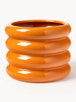 Maceteros|Jarrones>Westwing Collection Macetero de gres Rudi, 23 x 4 cm Naranja