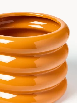 Maceteros|Jarrones>Westwing Collection Macetero de gres Rudi, 23 x 4 cm Naranja