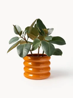 Maceteros|Jarrones></noscript>Westwing Collection Macetero de gres Rudi, 23 x 4 cm Naranja