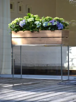 Maceteros|Maceteros De Exterior>Jan Kurtz Macetero de madera de teca Mini Garden