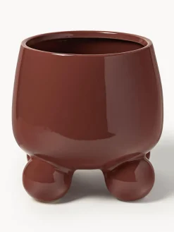 Maceteros|Jarrones>Westwing Collection Macetero grande de dolomita Olea, 32 cm Rojo óxido brillante