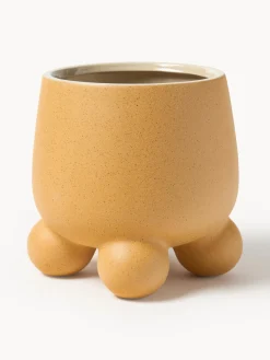 Maceteros|Jarrones>Westwing Collection Macetero Olea, 26 cm Mostaza mate