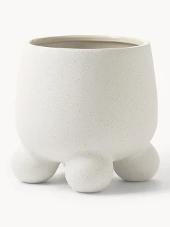 Maceteros|Jarrones>Westwing Collection Macetero Olea, Al 26 cm Blanco Off White mate