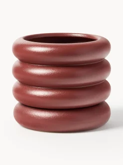 Maceteros|Jarrones>Westwing Collection Macetero pequeño de gres Rudi, 16 x 8 cm Rojo óxido