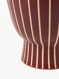 Maceteros|Jarrones>Westwing Collection Macetero pintado a mano Elio, 23 cm Rojo óxido, blanco crema