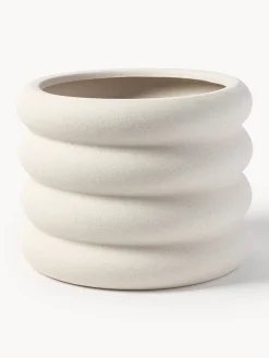 Maceteros|Jarrones>Westwing Collection Macetero Rudi, 23 cm Blanco crema
