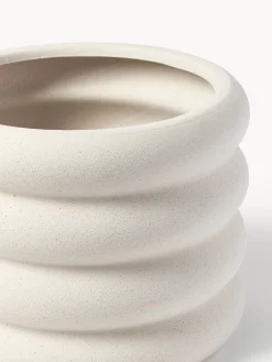 Maceteros|Jarrones>Westwing Collection Macetero Rudi, 23 cm Blanco crema