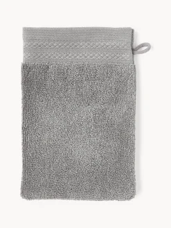 Toallas|Mantas>Westwing Collection Manoplas de baño de algodón ecológico Premium, 2 uds. Gris oscuro