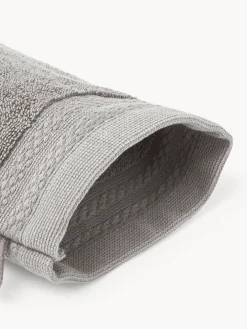 Toallas|Mantas></noscript>Westwing Collection Manoplas de baño de algodón ecológico Premium, 2 uds. Gris oscuro