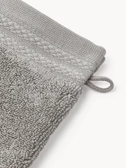 Toallas|Mantas></noscript>Westwing Collection Manoplas de baño de algodón ecológico Premium, 2 uds. Gris oscuro