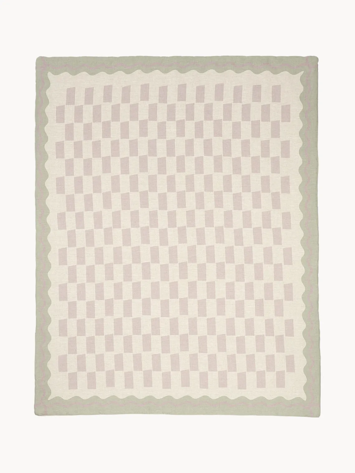 Mantas Y Alfombras De Juego|Decoración Infantil>Nobodinoz Manta acogedora de algodón Vibes Blanco Off White, verde oliva, lavanda