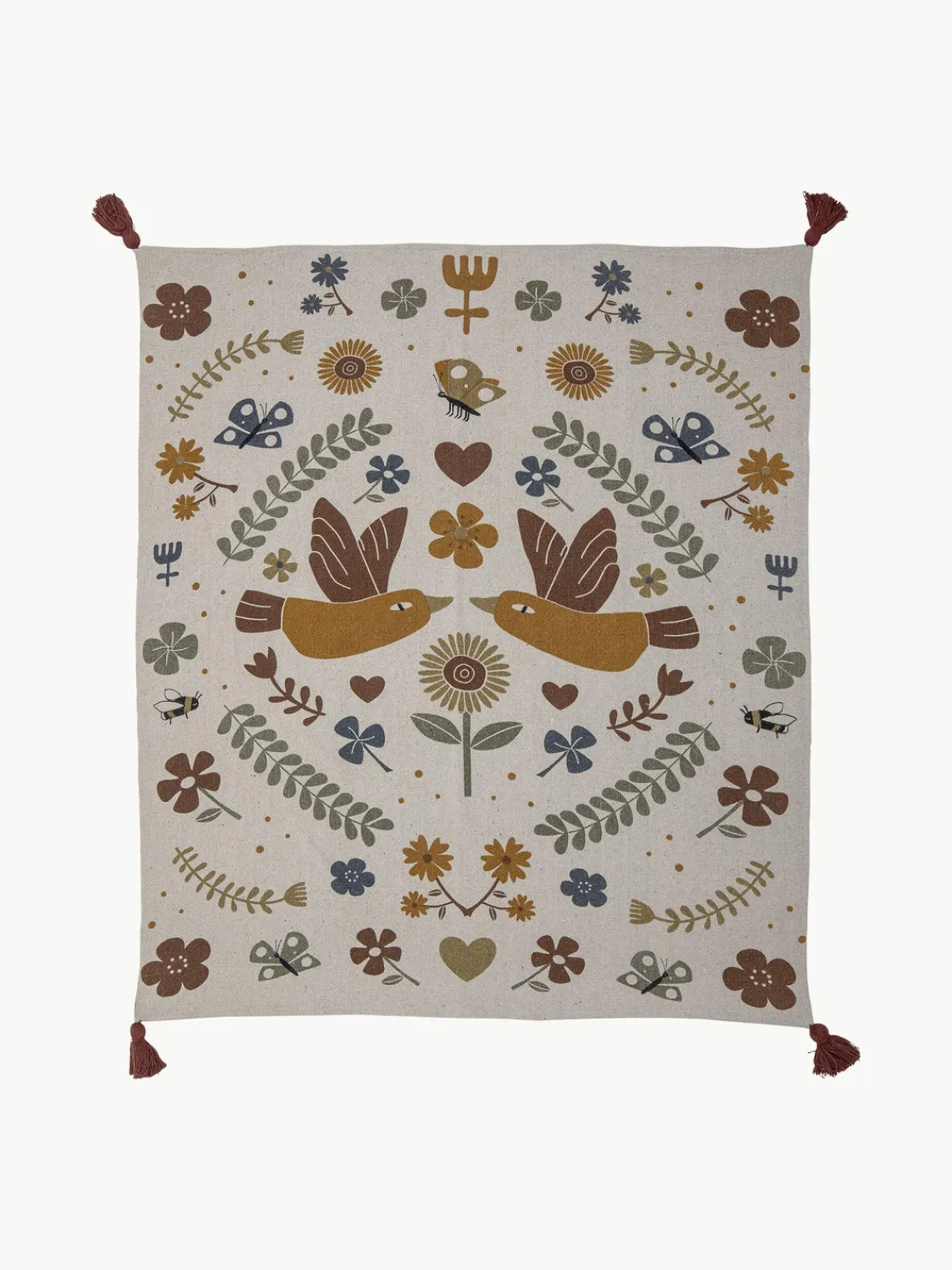 Hot Manta con borlas Bryn Niños Mantas Y Alfombras De Juego|Decoración Infantil