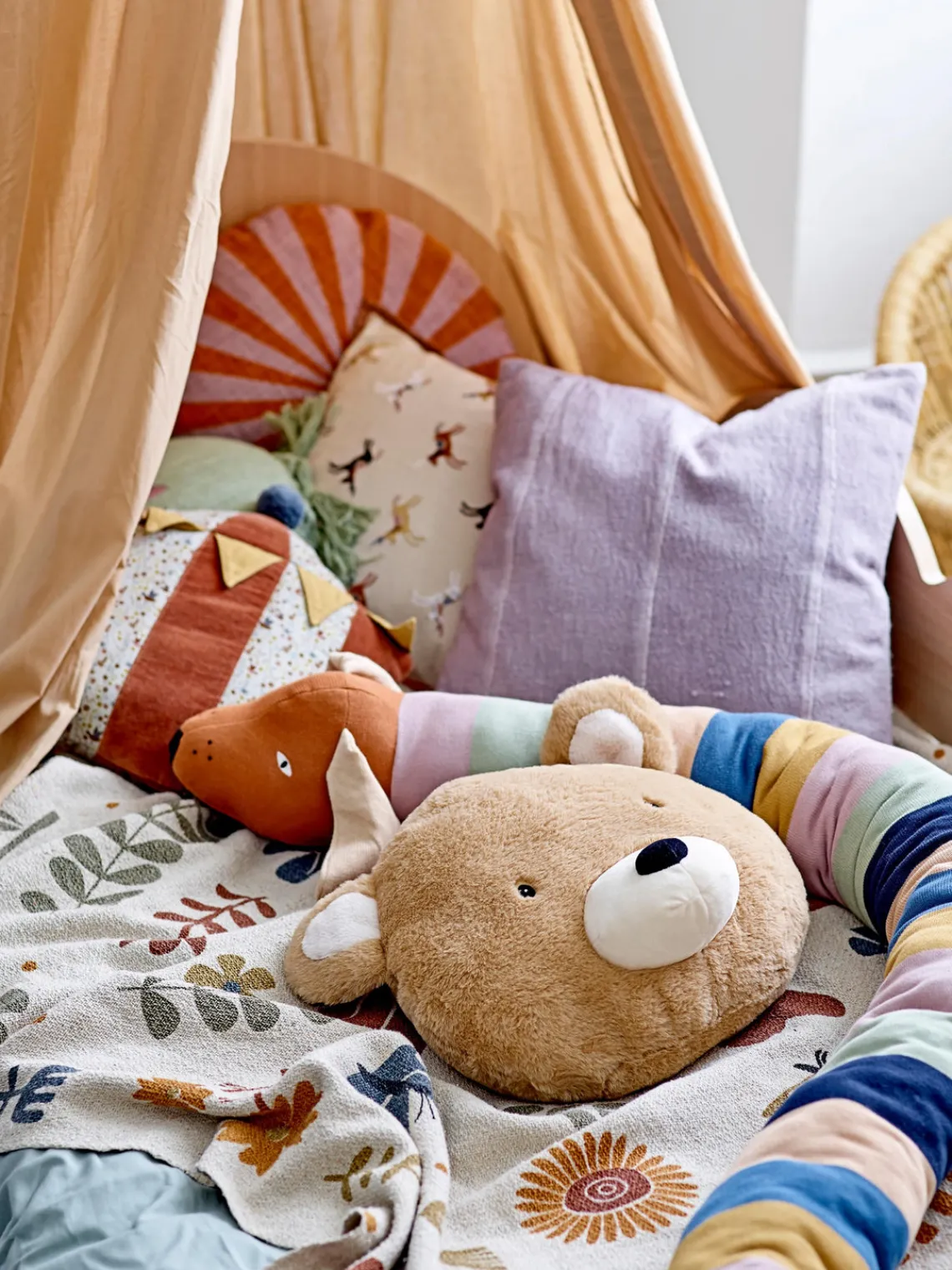 Hot Manta con borlas Bryn Niños Mantas Y Alfombras De Juego|Decoración Infantil