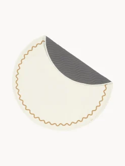 Mantas Y Alfombras De Juego|Decoración Infantil>Nobodinoz Manta de juego redonda de algodón Vibes Blanco Off White, ocre