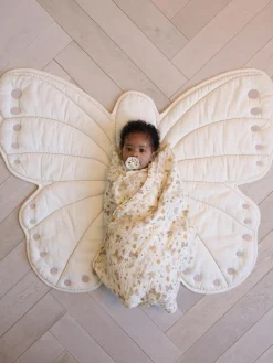 Sale Manta de juegos infantil de algodón ecológico Butterfly Niños Mantas Y Alfombras De Juego|Decoración Infantil