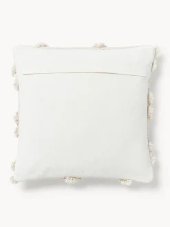 Outlet Manta de lana de punto grueso artesanal con flecos Belen Mantas|Cojines Decorativos