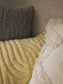 Outlet Manta de lana de punto grueso artesanal con flecos Belen Mantas|Cojines Decorativos