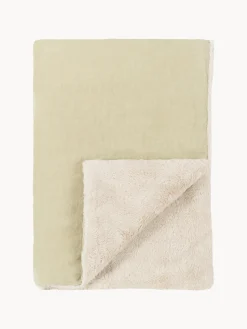 Mantas Y Alfombras De Juego|Decoración Infantil>Nobodinoz Manta infantil bordada L1N0 Beige, verde oliva