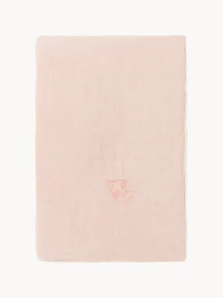 Mantas Y Alfombras De Juego|Decoración Infantil>Nobodinoz Manta infantil bordada L1N0 Rosa claro, rosa palo