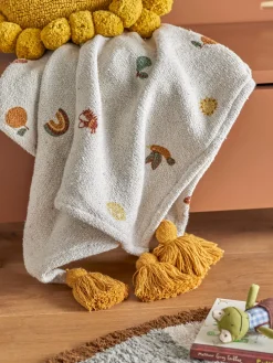 Mantas Y Alfombras De Juego|Decoración Infantil>Bloomingville Mini Manta infantil con borlas Agnes