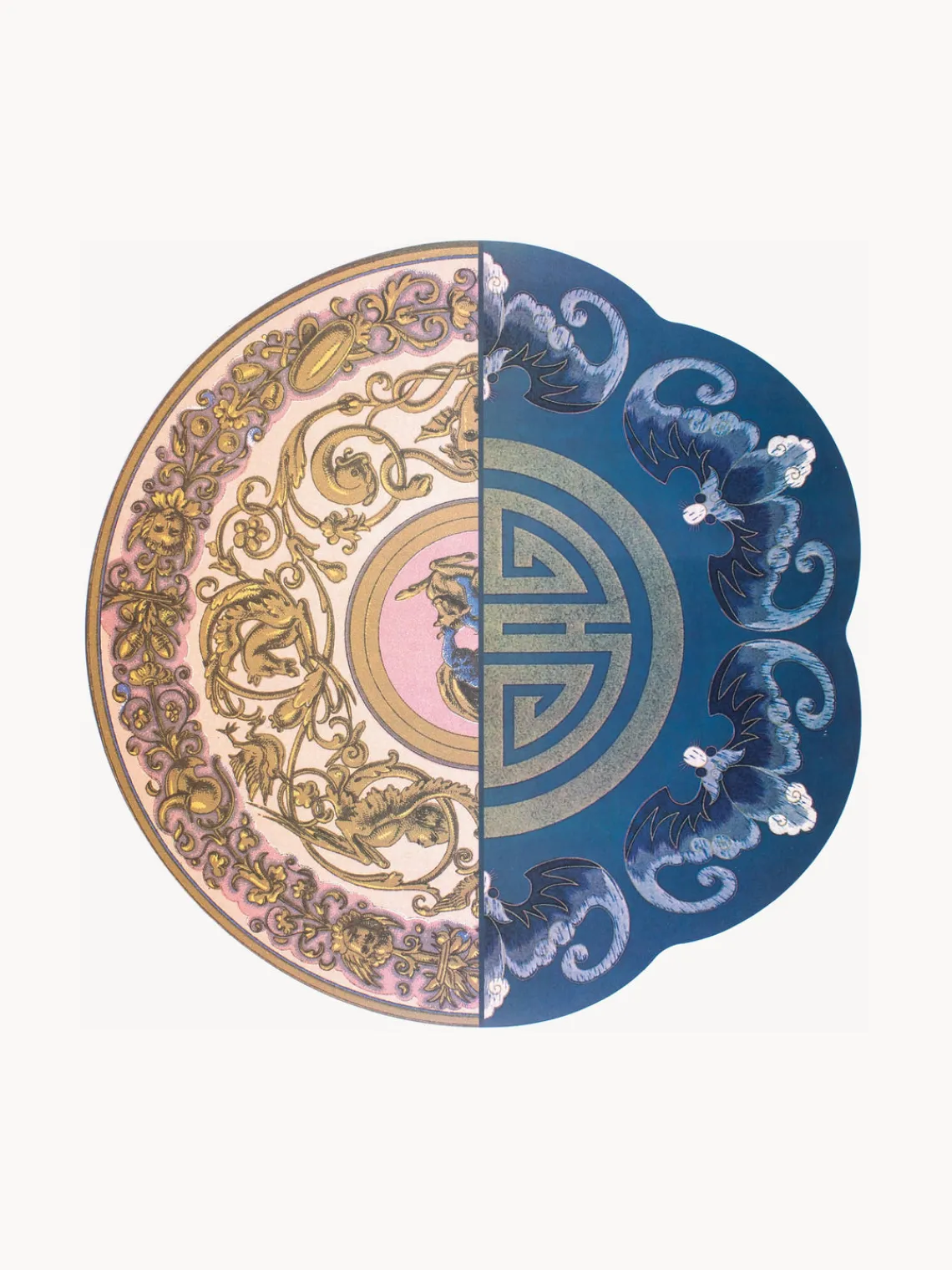 Manteles Individuales|Vajillas Completas>SELETTI Mantel individual con diseño abstracto Hybrid Tonos azules y rosas