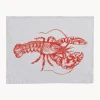 Best Mantel individual de lino artesanal Lobster Manteles Individuales|Vajillas Completas