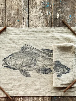 Manteles Individuales|Manteles Individuales>Frohstoff Mantel individual de lino artesanal Barsch