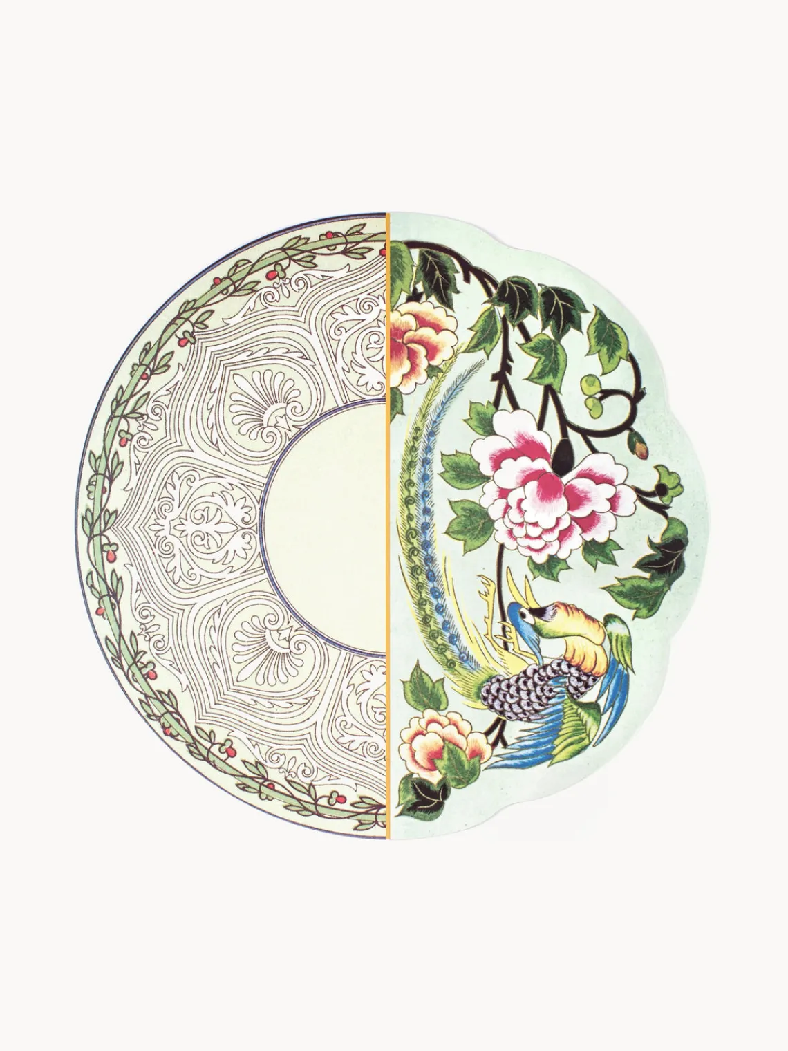 Manteles Individuales|Vajillas Completas>SELETTI Mantel individual Hybrid Tonos verdes y rosas