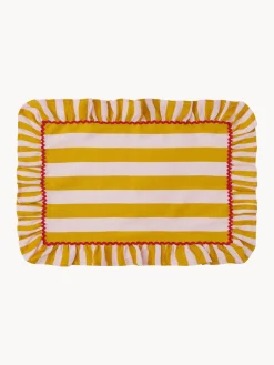 Manteles Individuales|Manteles Individuales>Bitossi Home Manteles individuales a rayas Senape, 2 uds. Rosa claro, amarillo sol, rojo