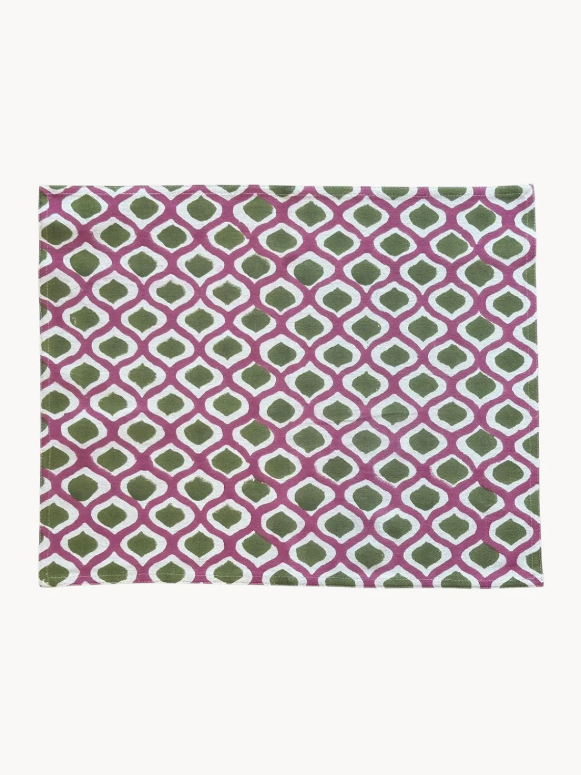 Manteles Individuales|Manteles Individuales>Les Ottomans Manteles individuales artesanal de algodón Azra, 4 uds.