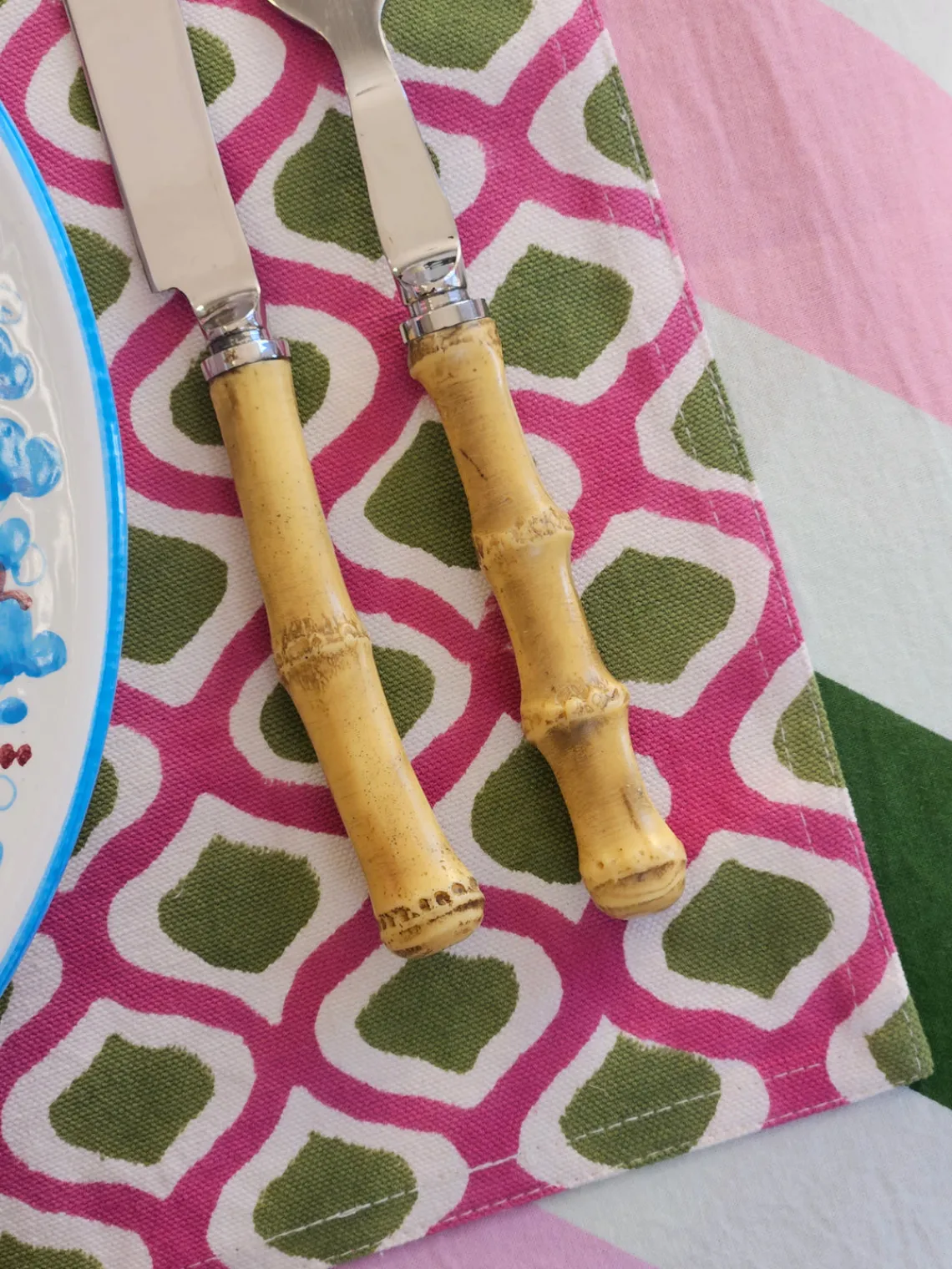 Manteles Individuales|Manteles Individuales>Les Ottomans Manteles individuales artesanal de algodón Azra, 4 uds.