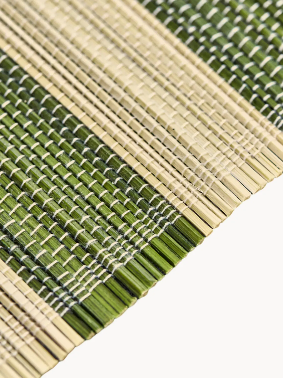 Manteles Individuales|Vajillas Completas>House Doctor Manteles individuales artesanales Rayas, 4 uds. Beige claro, verde oscuro