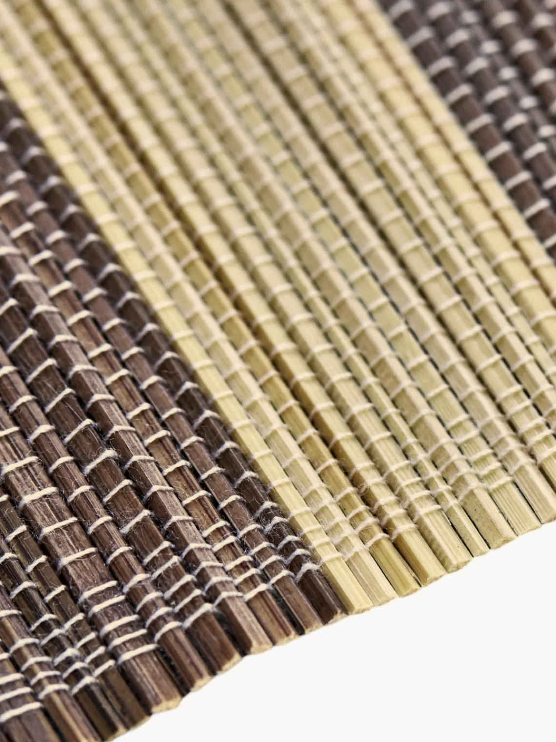 Manteles Individuales|Manteles Individuales>House Doctor Manteles individuales artesanales Rayas, 4 uds. Beige, marrón oscuro