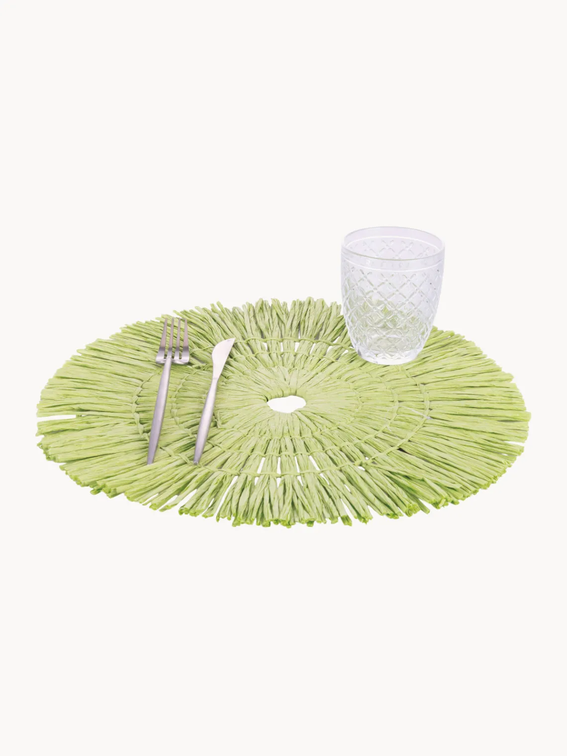 Manteles Individuales|Manteles Individuales>Villa D'Este Home Tivoli Manteles individuales artesanales Cedro, 6 uds. Verde claro