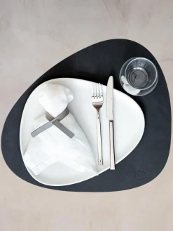 Outlet Manteles individuales asimétricos de cuero Curve, 4 uds. Manteles Individuales|Vajillas Completas