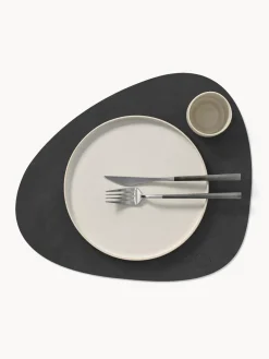 Outlet Manteles individuales asimétricos de cuero Curve, 4 uds. Manteles Individuales|Vajillas Completas