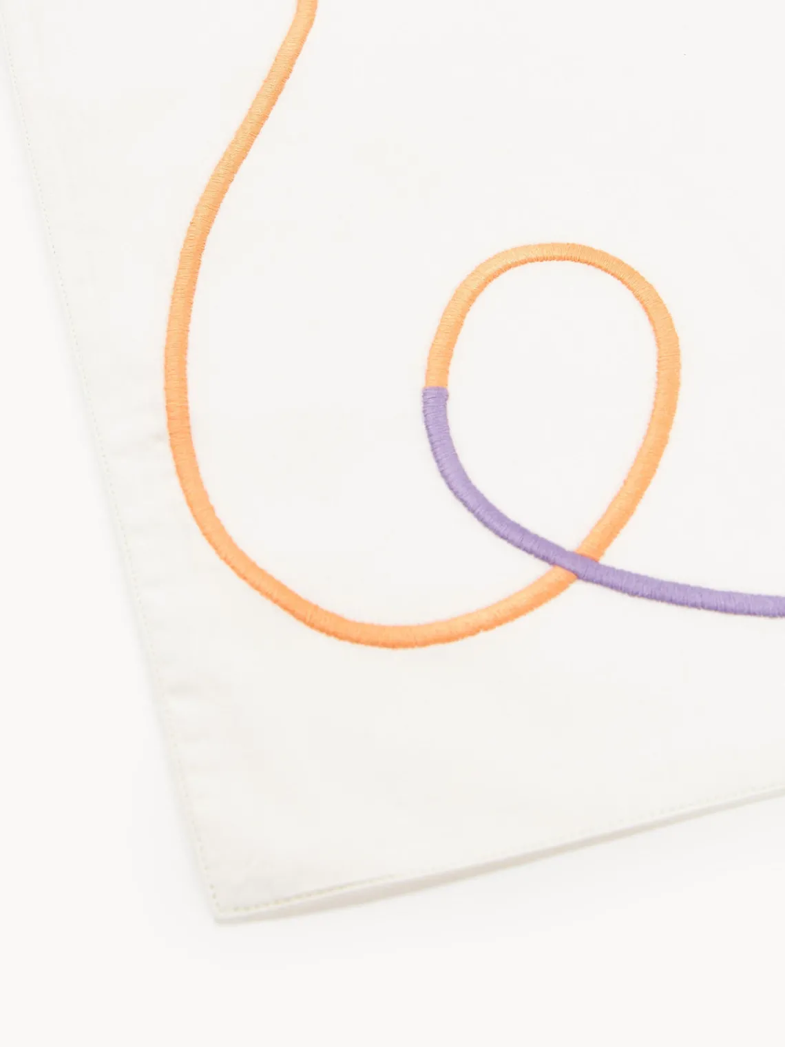 Manteles Individuales|Manteles Individuales>Westwing Collection Manteles individuales con bordado abstracto Sue, 2 uds. Blanco Off White, multicolor