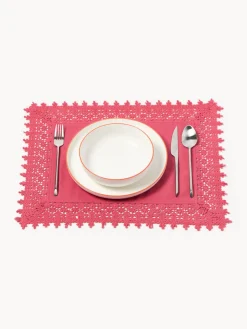 Online Manteles individuales con ribete de encaje Flavia, 2 uds. Manteles Individuales|Vajillas Completas