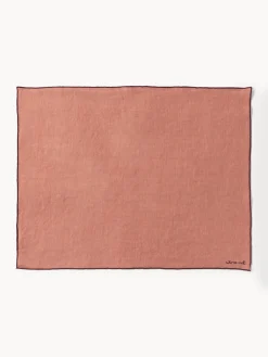 Clearance Manteles individuales de lino con bordado Cosmo, 4 uds. Manteles Individuales|Vajillas Completas